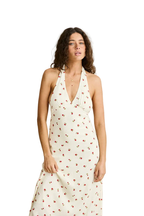RHYTHM Women's Mila Floral Halter Neck Maxi Dress Cream Women's Dresses Rhythm 