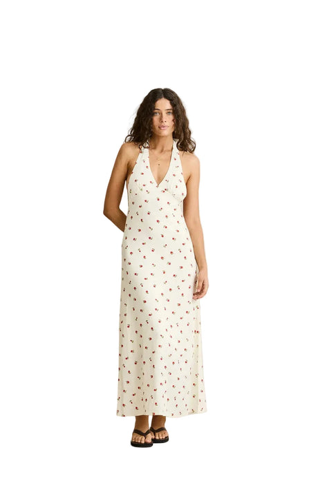 RHYTHM Women's Mila Floral Halter Neck Maxi Dress Cream Women's Dresses Rhythm 