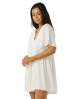 RIPCURL Women's Tiki Embroidered Dress Bone Women's Dresses Rip Curl 