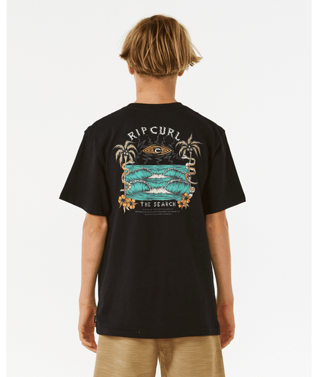 RIP CURL Boys Lost Island Art T-Shirt Black Boy's T-Shirts Rip Curl 