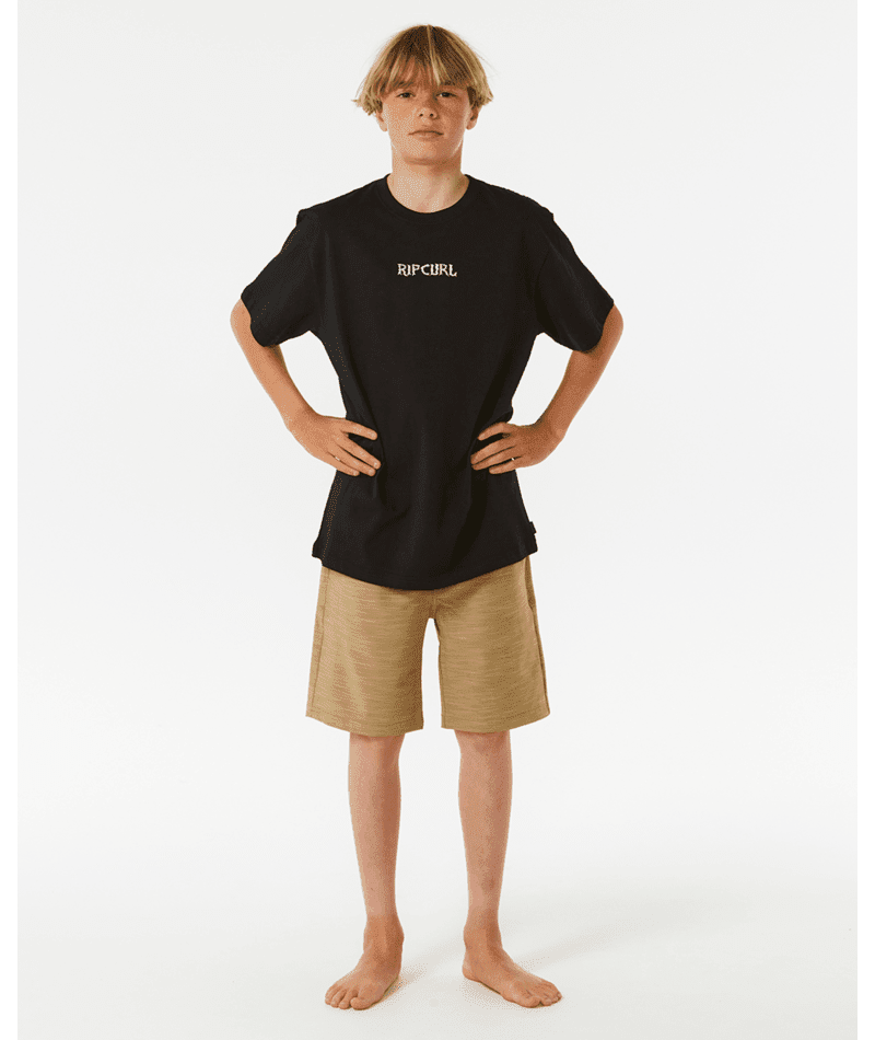 RIP CURL Boys Lost Island Art T-Shirt Black Boy's T-Shirts Rip Curl 