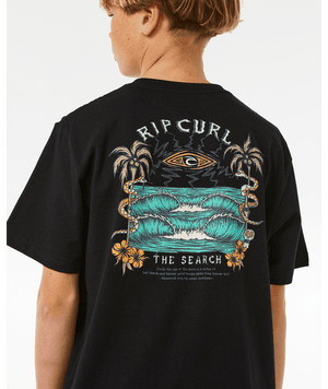 RIP CURL Boys Lost Island Art T-Shirt Black Boy's T-Shirts Rip Curl 