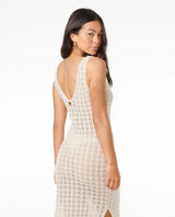 RIP CURL Women's Santorini Sun Crochet Dress Shell Women's Dresses Rip Curl 