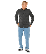 RIP CURL Classic Surf Tech Long Sleeve Button Up Black Men's Long Sleeve Button Up Shirts Rip Curl 