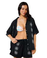 RIP CURL Women's Topanga Embroidered Shorts Black Women's Shorts Rip Curl 