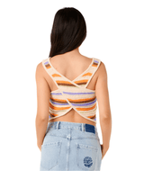 RIP CURL Women's Cala Nights Knit Crop Light Orange Men's Tank Tops Rip Curl 