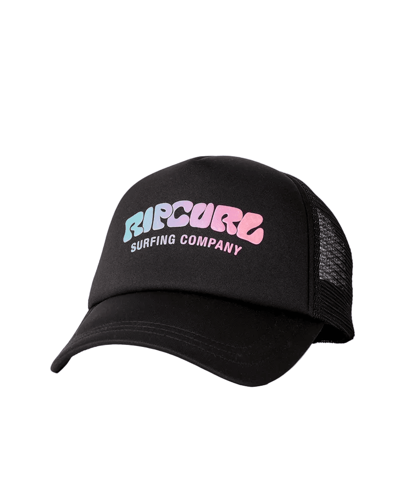 RIP CURL Women's Surf Puff Trucker Hat Black/Black Women's Hats Rip Curl 