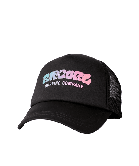 RIP CURL Women's Surf Puff Trucker Hat Black/Black Women's Hats Rip Curl 