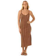 RIP CURL Women's San Carlos Jacquard Knit Midi Dress Brown Women's Dresses Rip Curl 