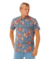 RIP CURL Sessions Aerotech Short Sleeve Button Up Light Navy Men's Short Sleeve Button Up Shirts Rip Curl 