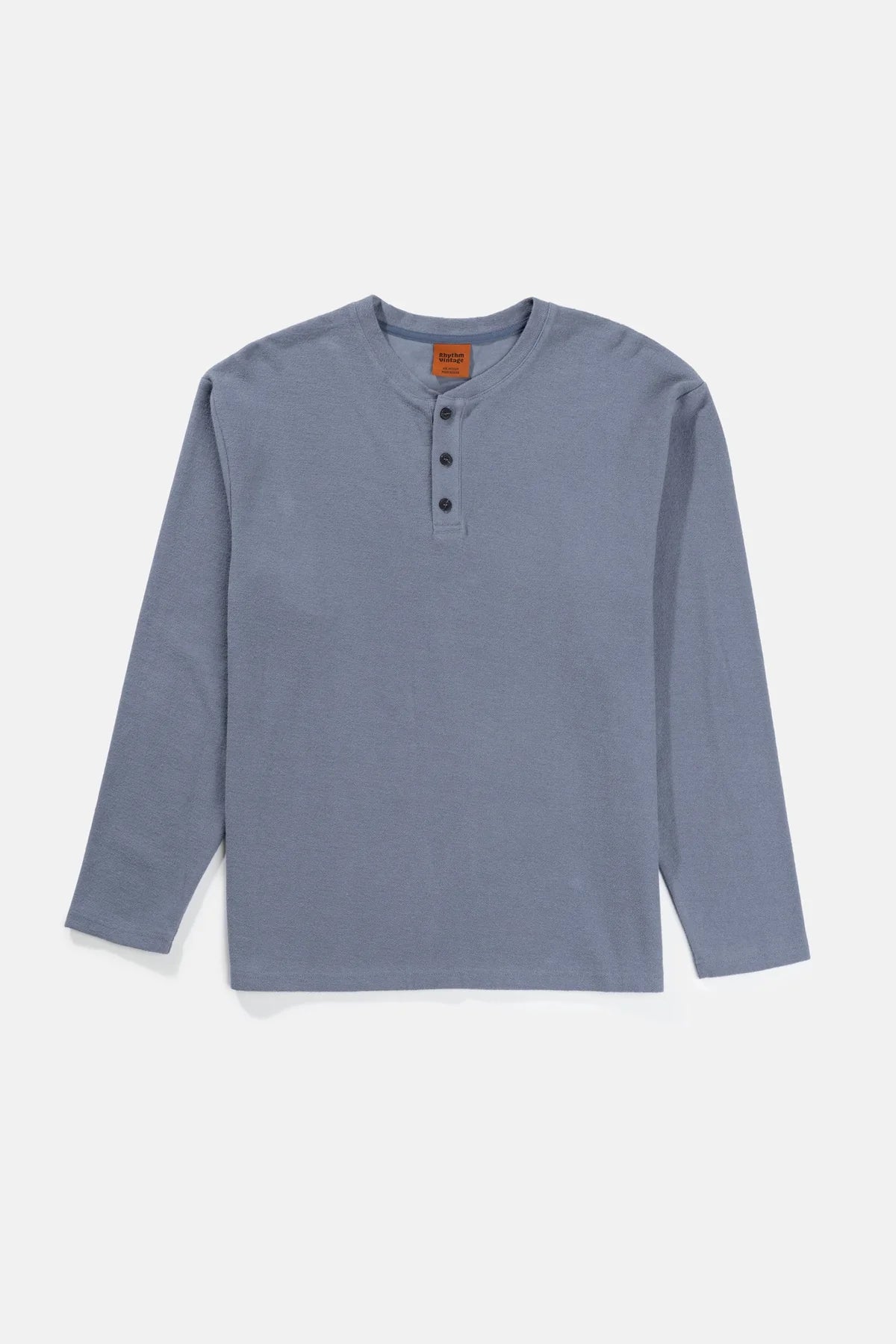RHYTHM Vintage Terry Long Sleeve Henley Pacific - Freeride RHYTHM Vintage Terry Long Sleeve Henley Pacific - Freeride