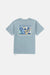 RHYTHM Flower Vintage T-Shirt Blue Fog Men's Short Sleeve T-Shirts Rhythm 