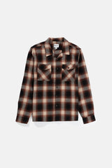 RHYTHM Plaid Flannel Rust Men's Long Sleeve Button Up Shirts Rhythm 