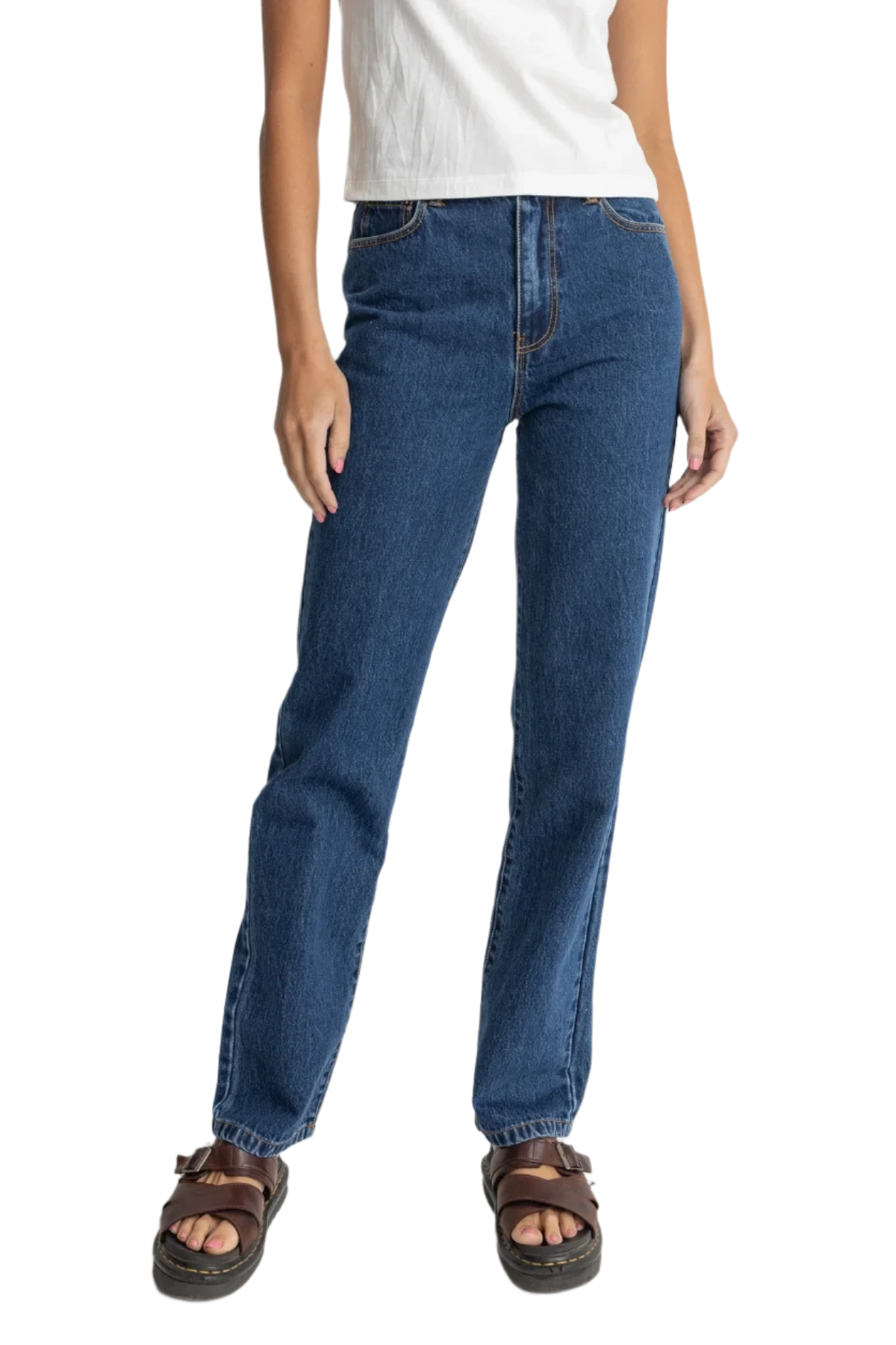 RHYTHM Dakota Straight Leg Jean Pants Dark Wash Women's Pants Rhythm 