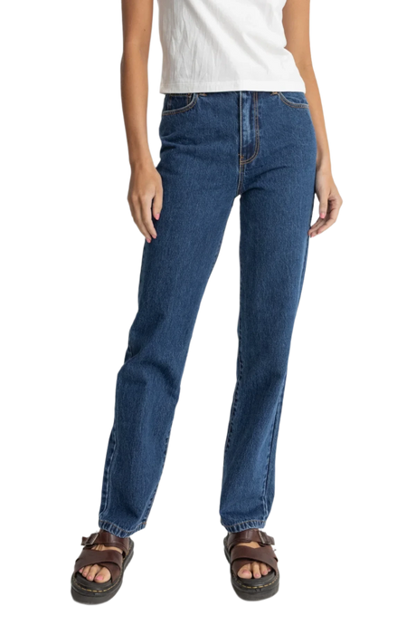 RHYTHM Dakota Straight Leg Jean Pants Dark Wash Women's Pants Rhythm 