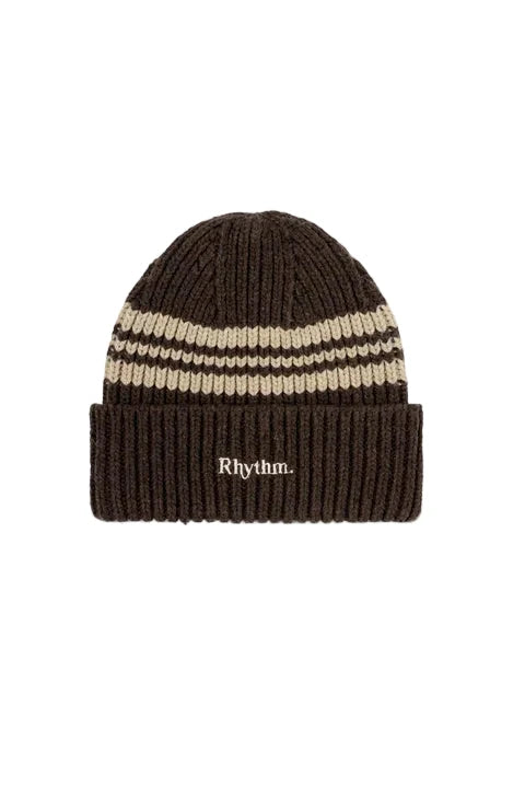 RHYTHM Stripe Beanie Cedar Men's Beanies Rhythm 