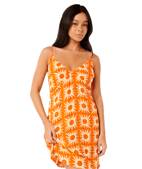 RIP CURL Women's Sun Drenched Mini Dress Orange Women's Dresses Rip Curl 