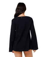 RIP CURL Women's Island Cover Up Shirt Black Women's Cover Ups and Kimonos Rip Curl 