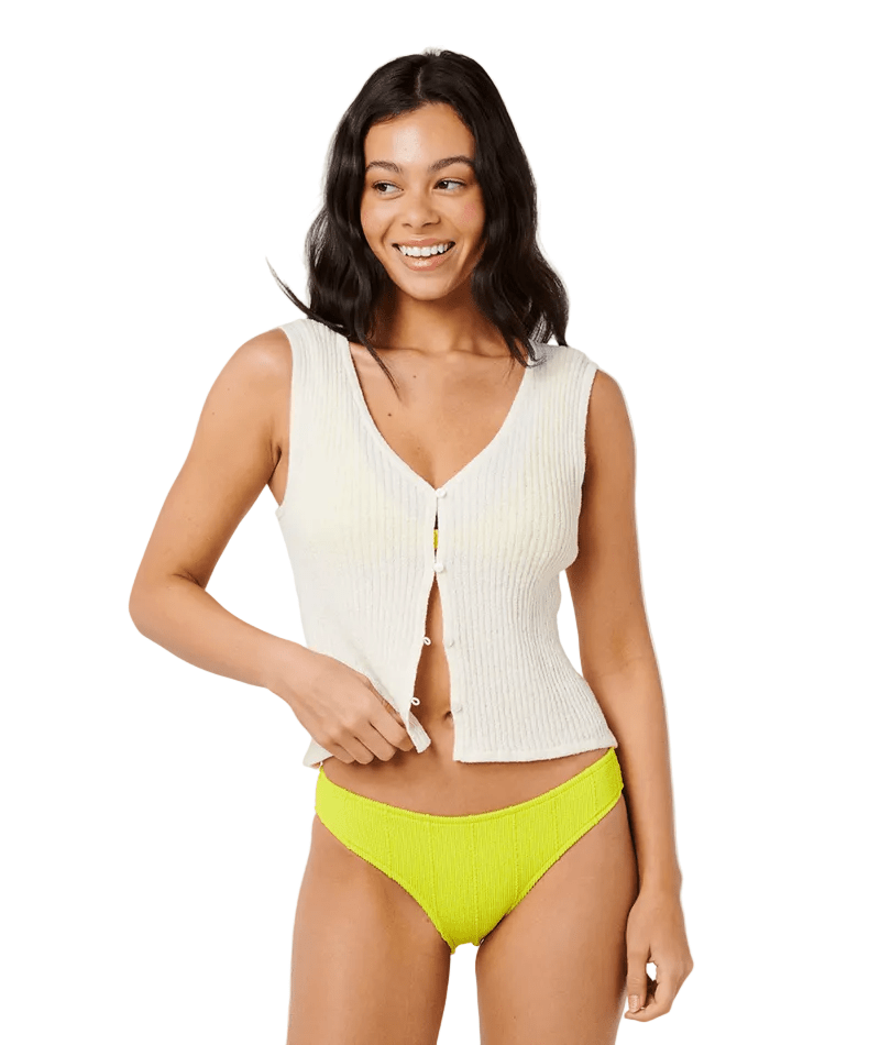 RIP CURL Women's Catalina Island Knit Vest Off White Women's Tank Tops and Halter Tops Rip Curl 