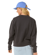 RIP CURL Women's Luna Relaxed Crew Washed Black Women's Crewnecks Rip Curl 