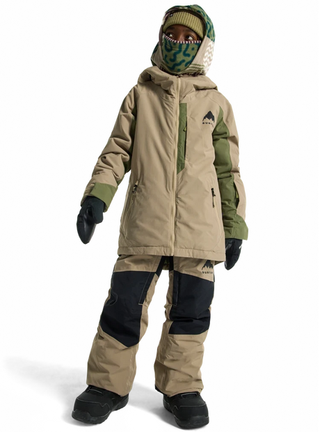 BURTON Kid's Hillslope Snow Jacket Summit Taupe/Forest Moss 2026 Youth Snow Jackets Burton 