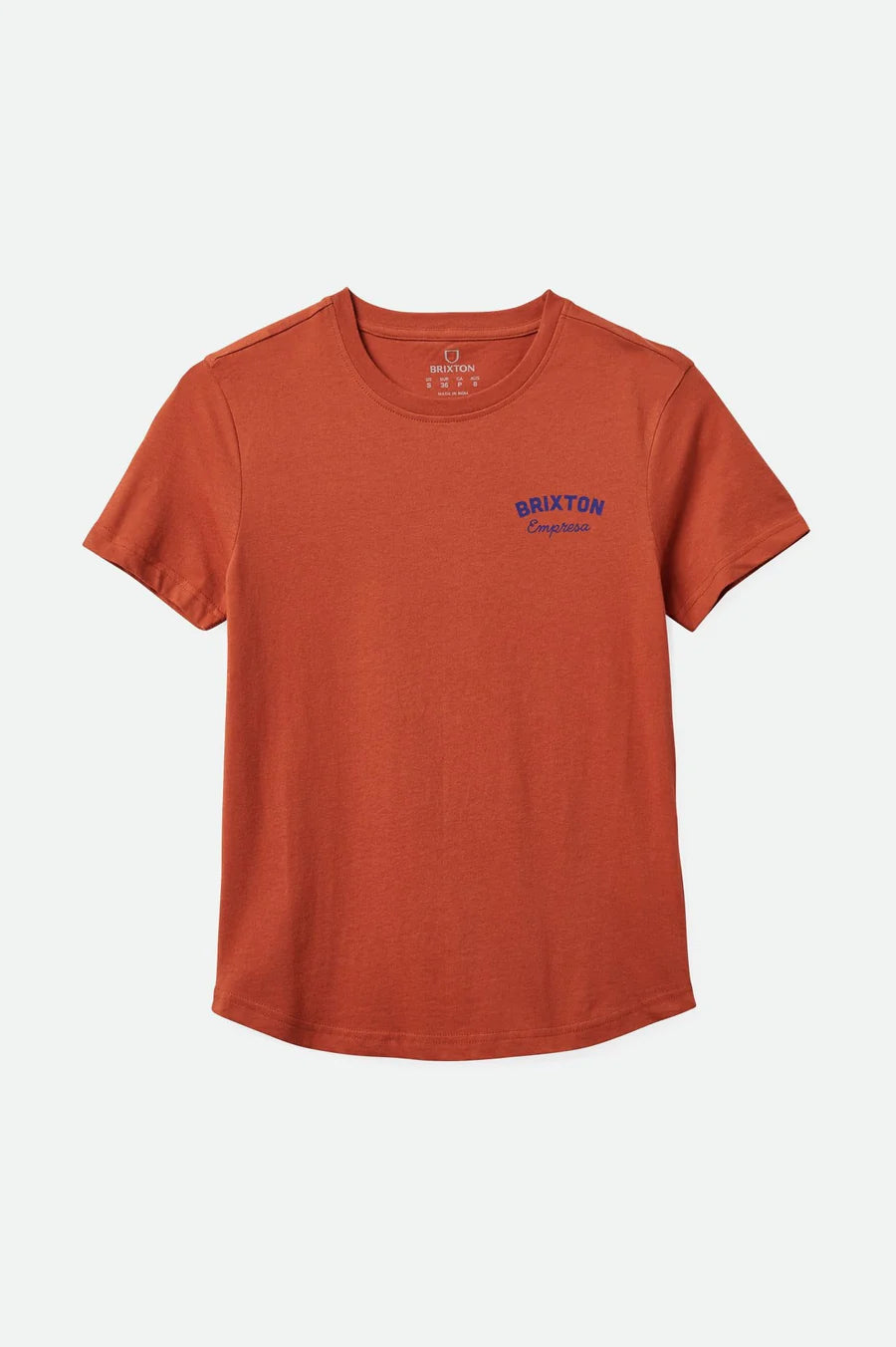 BRIXTON Women's Empresa Fitted Crew T-Shirt Terracotta Women's T-Shirts Brixton 