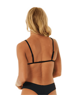 RIP CURL Women's Premium Surf Fixed Triangle Bikini Top Black Women's Bikini Tops Rip Curl 