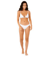 RIP CURL Women's Premium Surf Cheeky Bikini Bottoms White Women's Bikini Bottoms Rip Curl 