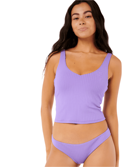 RIP CURL Women's Premium Surf Tankini Top Purple Women's Bikini Tops Rip Curl 