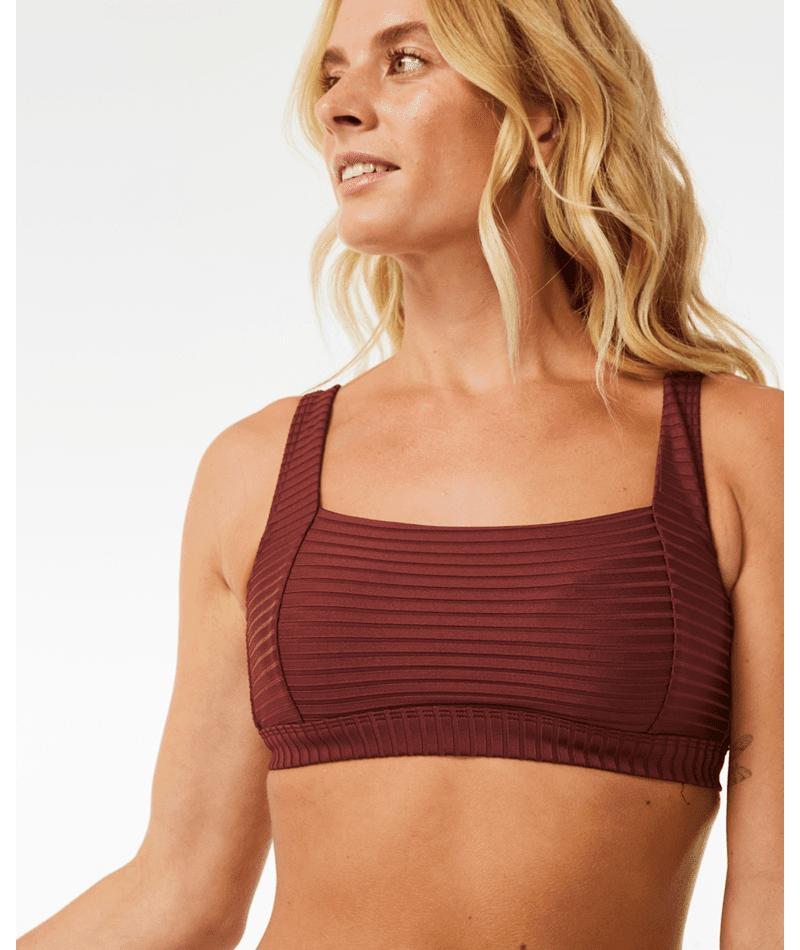 RIP CURL Premium Surf D-DD Crop Bikini Top Plum Women's Bikini Tops Rip Curl 
