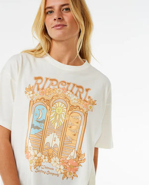 RIPCURL Women's Tropical Tour Heritage T-Shirt Bone Women's T-Shirts Rip Curl 