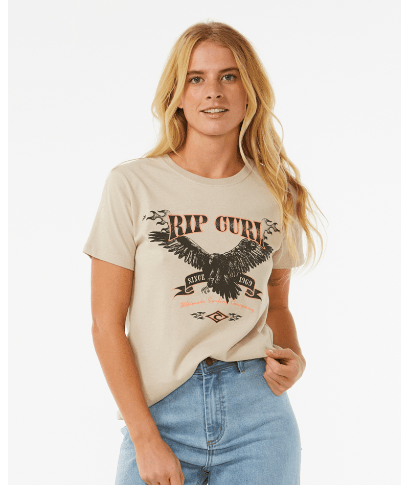 RIP CURL Women's Ultimate Surf Relaxed T-Shirt Natural Women's T-Shirts Rip Curl 