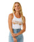 RIPCURL Women's Endless Summer Ribbed Tank White Women's Tank Tops and Halter Tops Rip Curl 