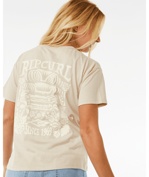 RIPCURL Women's Tiki Tropics Relaxed T-Shirt Natural Women's T-Shirts Rip Curl 