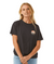 RIPCURL Women's Line Up Relaxed T-Shirt Washed Black Women's T-Shirts Rip Curl 