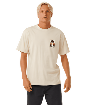 RIP CURL Surf Revival Peaking T-Shirt Vintage White Men's Short Sleeve T-Shirts Rip Curl 