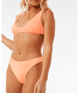 RIP CURL Women's Sunshine Cheeky Bikini Bottom Coral Women's Bikini Tops Rip Curl 