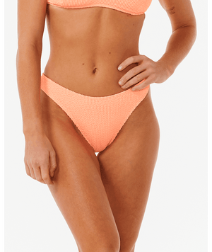 RIP CURL Women's Sunshine Cheeky Bikini Bottom Coral Women's Bikini Tops Rip Curl 