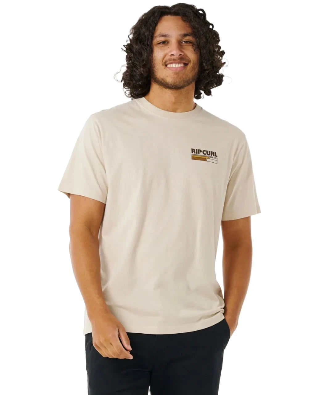 RIP CURL Surf Revival Line Up T-Shirt Vintage White Men's Short Sleeve T-Shirts Rip Curl 