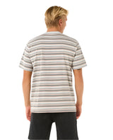 RIP CURL Search Stripe T-Shirt Iced Grey Men's Short Sleeve T-Shirts Rip Curl 