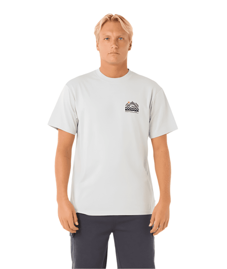 RIP CURL VaporCool Search Trek T-Shirt Iced Grey Men's Short Sleeve T-Shirts Rip Curl 