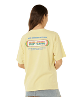 RIP CURL Women's Surf Revival Oversized T-Shirt Pastel Yellow Women's Short Sleeve T-Shirts Rip Curl 