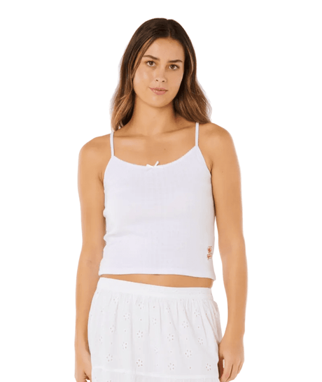 RIP CURL Women's Poolside Tank Top Optical White Women's Tank Tops and Halter Tops Rip Curl 