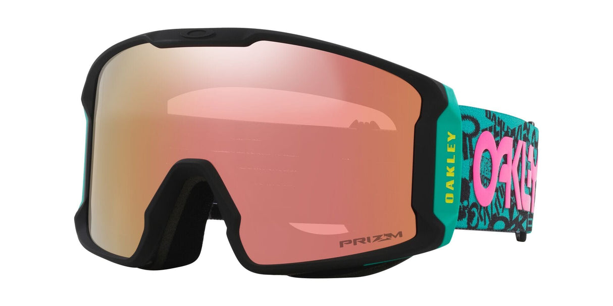 OAKLEY Line Miner L Pink Logo Collage - Prizm Rose Gold Iridium Snow Goggle Snow Goggles Oakley 