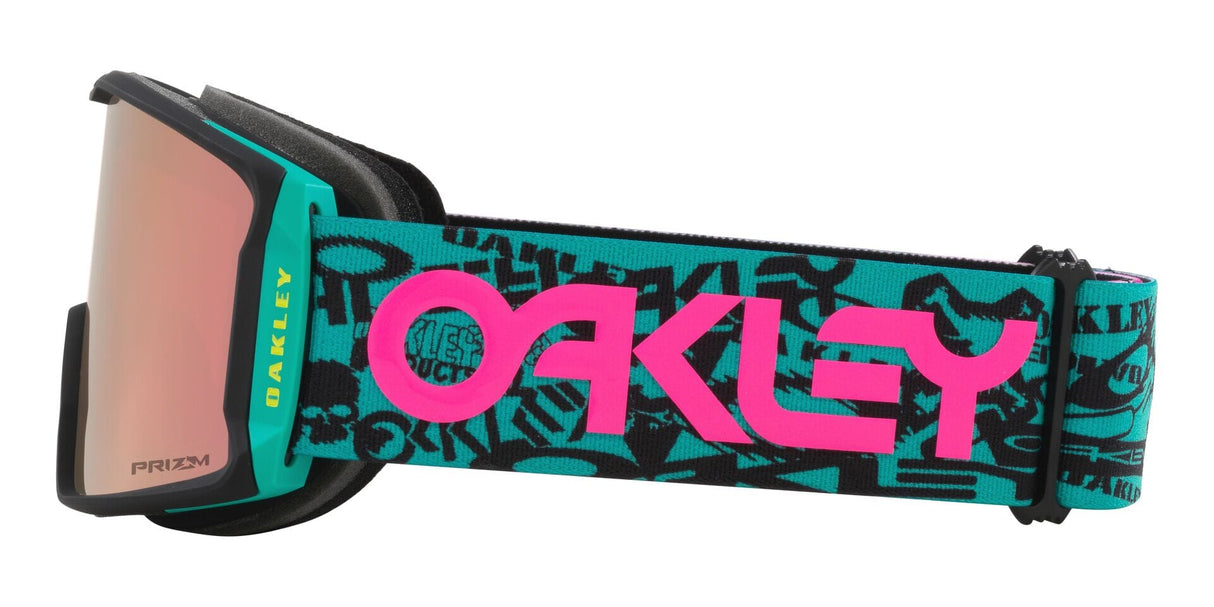 OAKLEY Line Miner L Pink Logo Collage - Prizm Rose Gold Iridium Snow Goggle Snow Goggles Oakley 