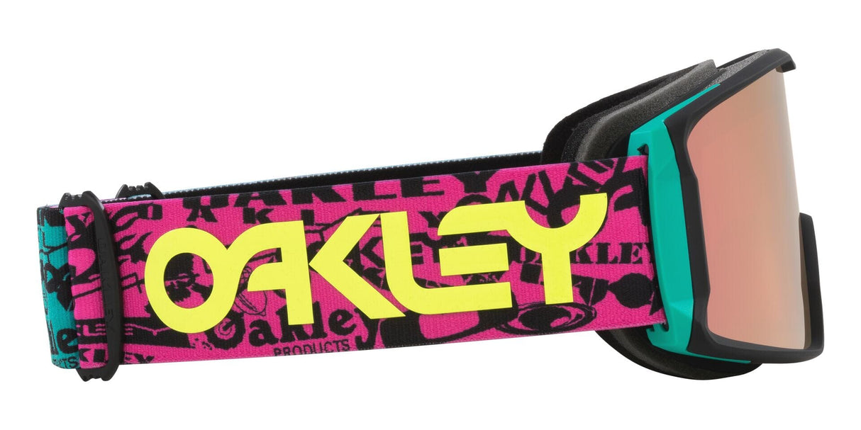 OAKLEY Line Miner L Pink Logo Collage - Prizm Rose Gold Iridium Snow Goggle Snow Goggles Oakley 