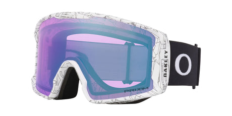 OAKLEY Line Miner Matte White Ghost Text - Prizm Iced Snow Goggle Snow Goggles Oakley 