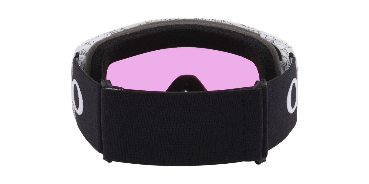 OAKLEY Line Miner Matte White Ghost Text - Prizm Iced Snow Goggle Snow Goggles Oakley 