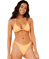 RIP CURL Women's Dusk Textured Skimpy Bikini Bottom Electric Peach Women's Bikini Bottoms Rip Curl 