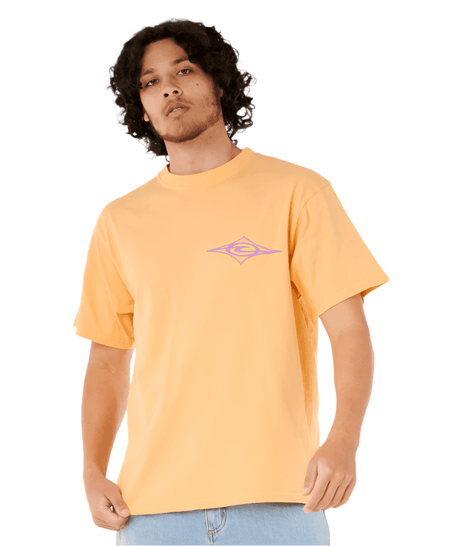 RIP CURL Raw Energy Maxxed T-Shirt Mandarin Zest Men's Short Sleeve T-Shirts Rip Curl 